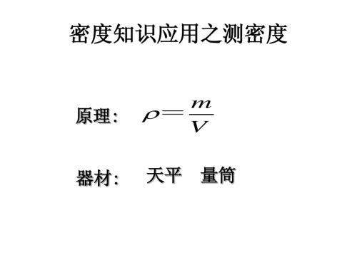 6.4密度知识的应用