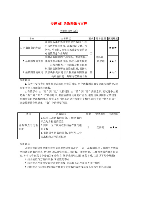 三年高考2016_2018高考数学试题分项版解析专题05函数图象与方程理含解析word格式