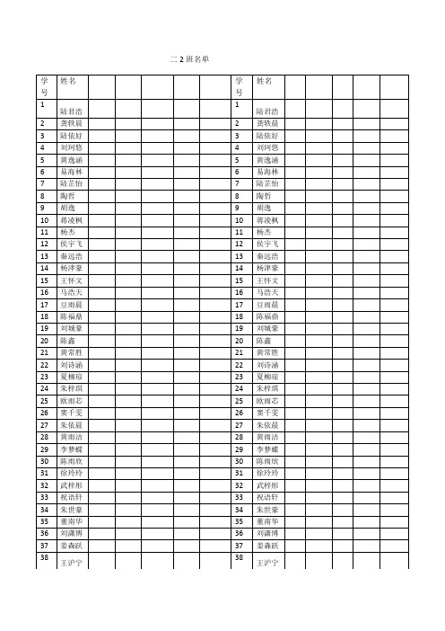 二2名单Microsoft Office Word 97-2003 文档 (2)