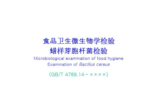 食品卫生微生物学检验蜡样芽胞杆菌检验