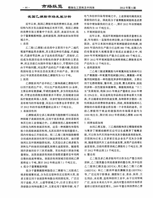 我国乙撑胺市场发展分析