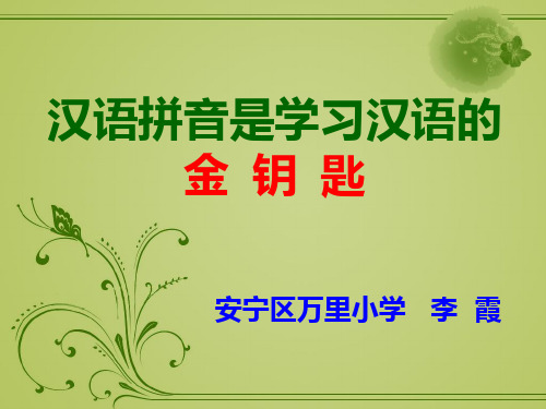 汉语拼音教学培训(1)