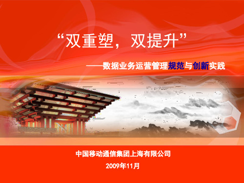 上海移动数据业务运营管理规范和创新实践