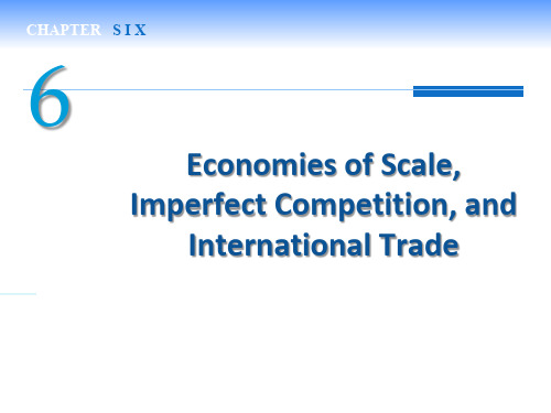Economics of Scale, Imperfect Competition, and International Trade