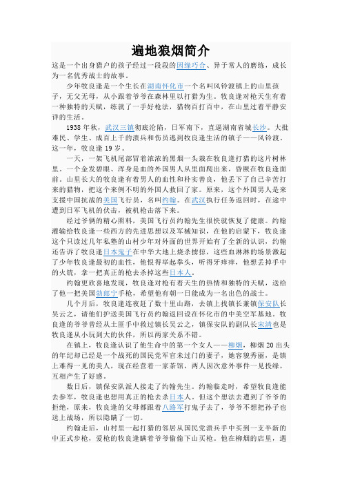 遍地狼烟简介