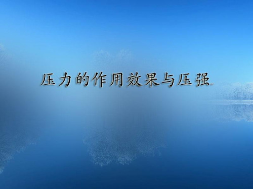 压力的作用效果的影响因素