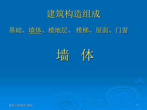 墙体的作用