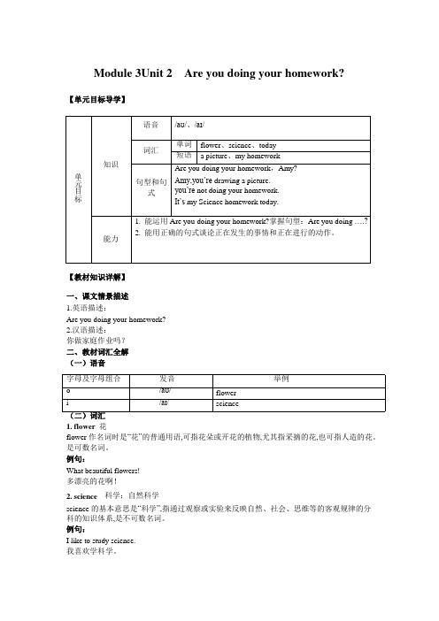 小学英语精讲精析 Are you doing your homework (2)