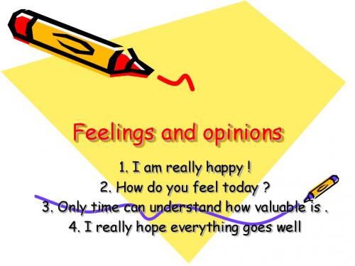 Unit 2 Feelings and opinions