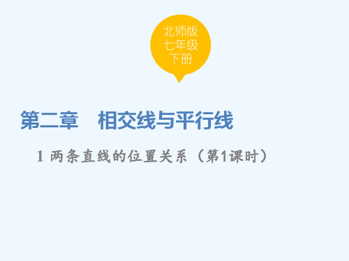 北师大版七年级数学下册二相交线与平行线全套
