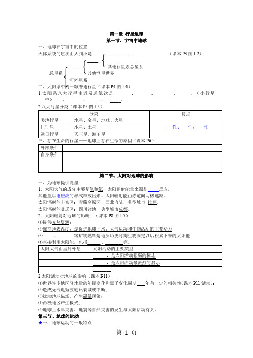 高一必修一基础知识复习11页word