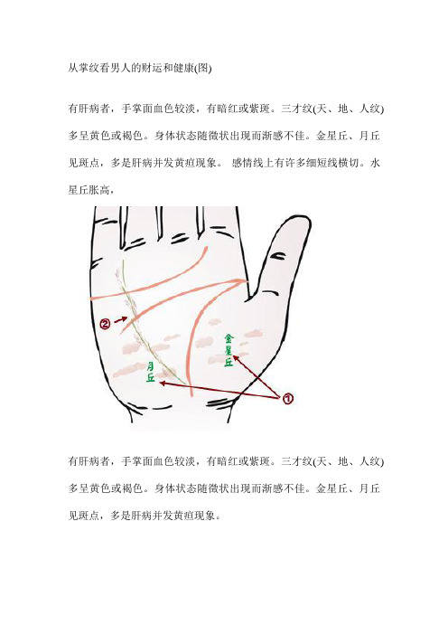 从掌纹看男人的财运和健康
