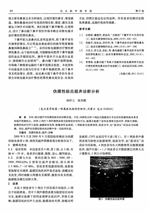 伪膜性肠炎超声诊断分析