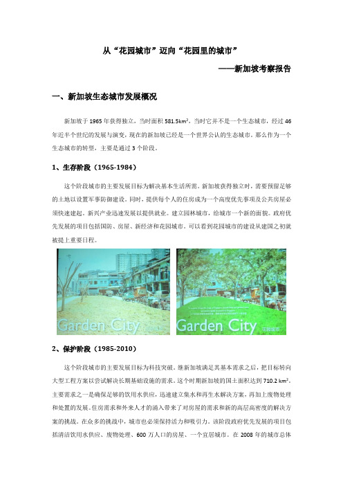 新加坡考察报告