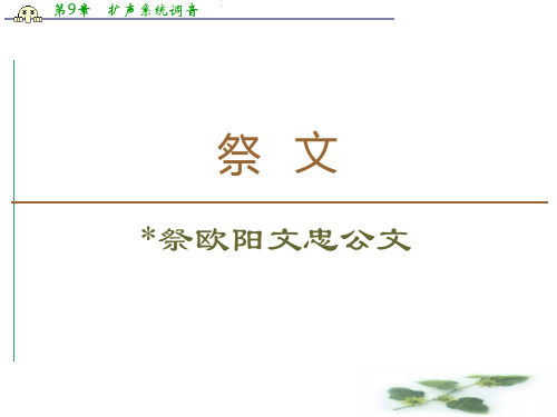 高中语文新同步苏教选修《唐宋八大家散文》课件：祭文 祭欧阳文忠公文