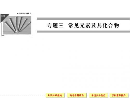 2014届高考化学二轮复习简易通(广东专用)配套课件：上篇 专题三 第9讲 非金属元素及其化合物