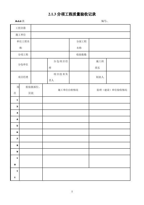 市政道路工程资料表格全套03699