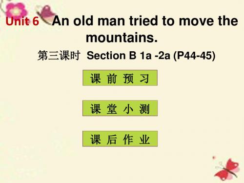 【高分突破】2015-2016学年八年级英语下册 Unit 6 An old man tried to move the mountains(第3课时)课件