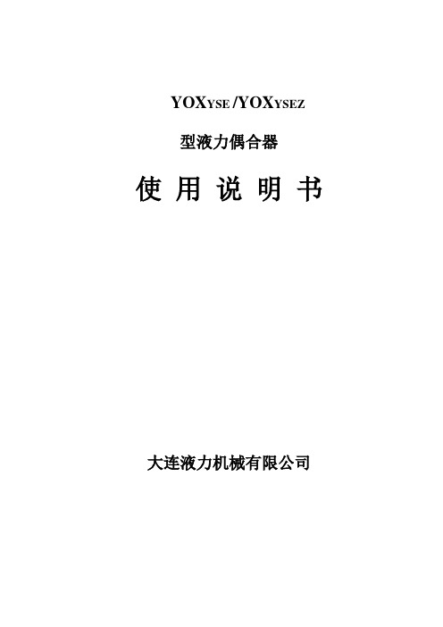 YOXyse YOXysez型使用说明书