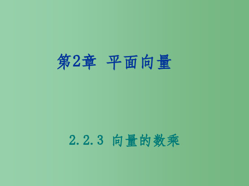 高中数学 第二章 平面向量 2.2.3 向量的数乘(2)同课异构课件 苏教版必修4