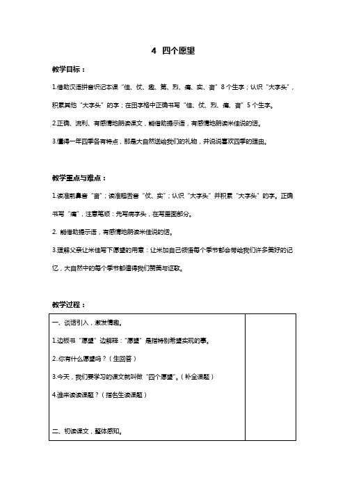 4.四个愿望