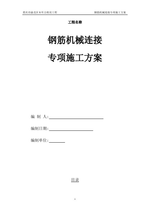 机械连接直螺纹方案
