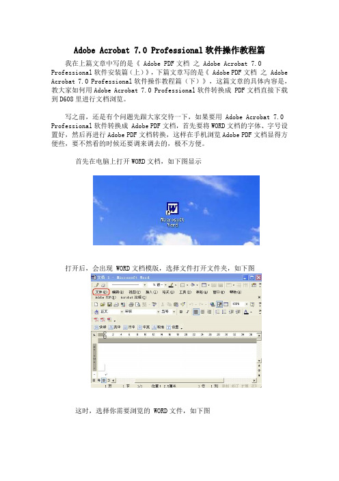 Adobe Acrobat 7.0 Professional软件操作教程篇