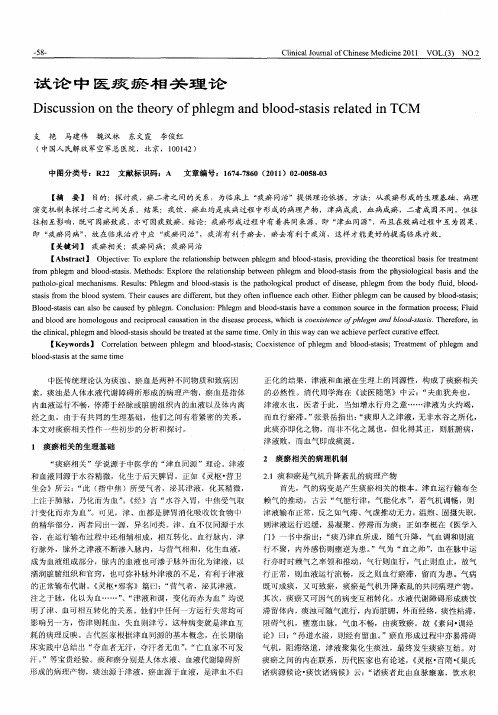 试论中医痰瘀相关理论