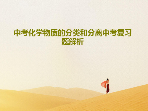 中考化学物质的分类和分离中考复习题解析39页PPT