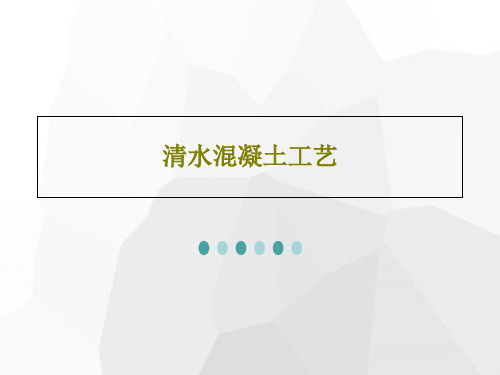 清水混凝土工艺共52页文档