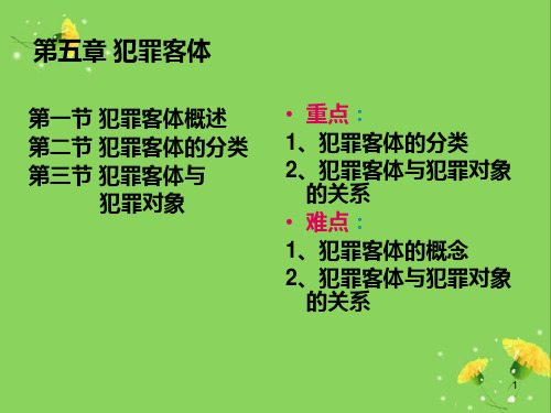 刑法总论第五章犯罪客体