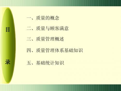 质量基础知识