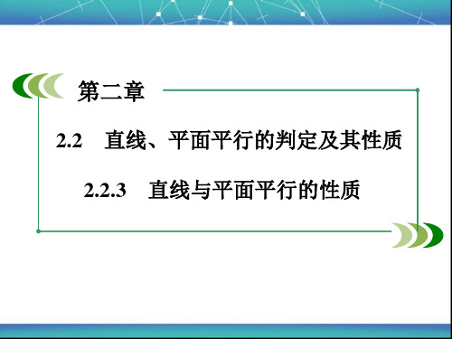 直线与平面平行的性质 课件