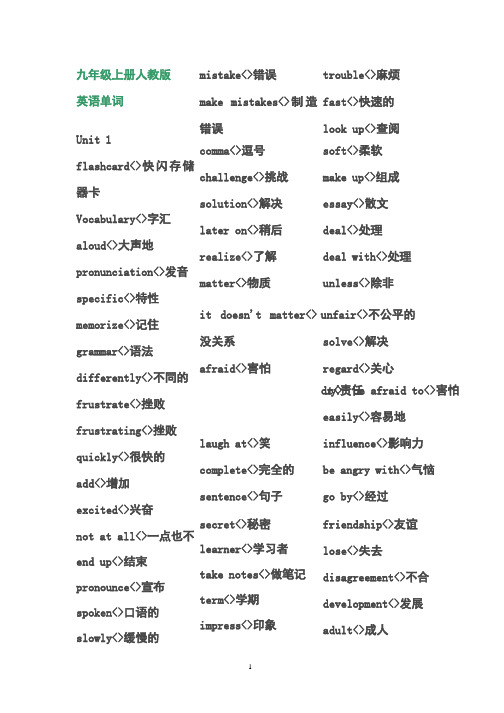 九年级上册人教版英语单词表(2020年整理).pptx