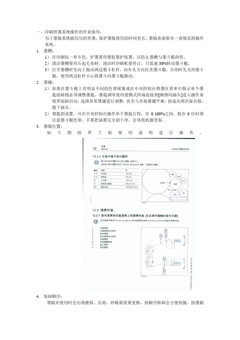 印刷供墨系统操作的作业指导