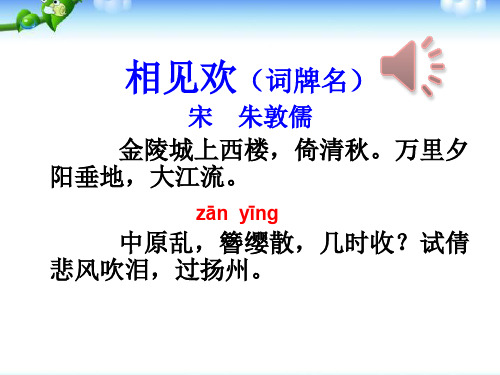 相见欢 朱敦儒优秀课件