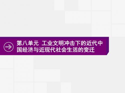 2018高考历史人教版第一轮复习课件：8.1 近代中国经济结构的变动与资本主义的曲折发展