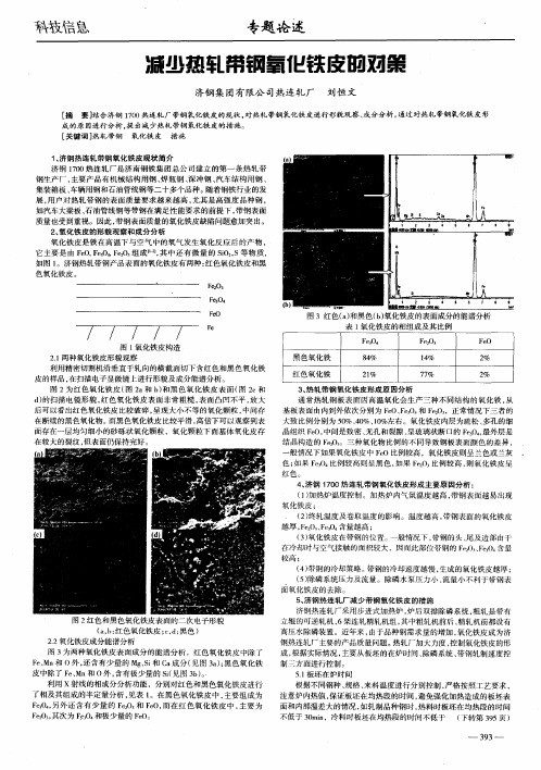减少热轧带钢氧化铁皮的对策