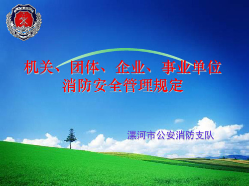 机关团体企事业消防管理规定