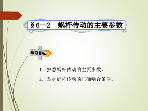 6—2蜗杆传动的主要参数