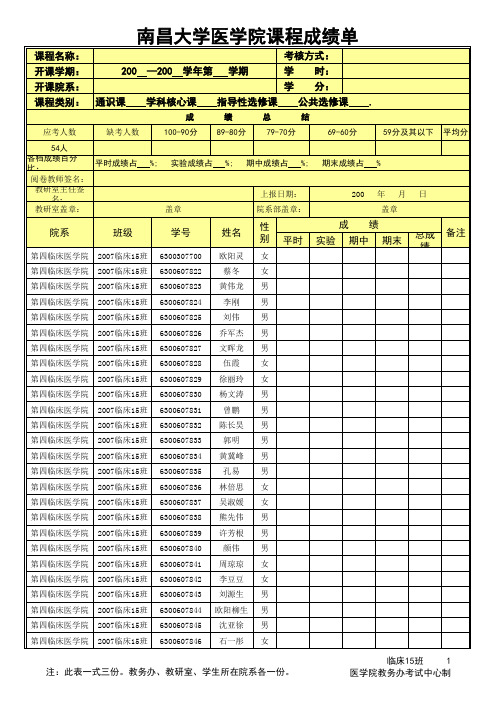 2007级课程成绩登记册xls