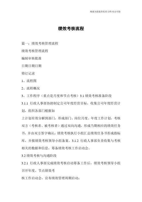 绩效考核流程