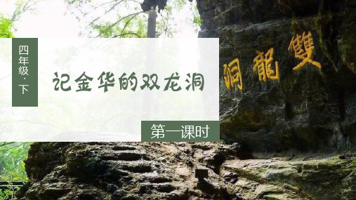 四年级下册语文课件-记金华的双龙洞部编版