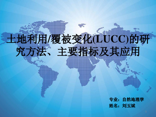 LUCC的研究方法、主要指标及其应用ppt课件
