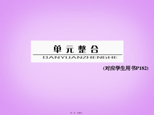 高考生物一轮复习 单元整合 第一单元 人和动物生命活动的调节与稳态课件 新人教版必修3