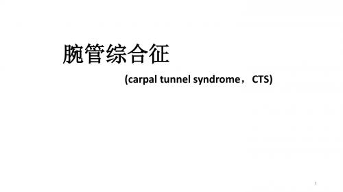 腕管综合征 汇总PPT教学课件