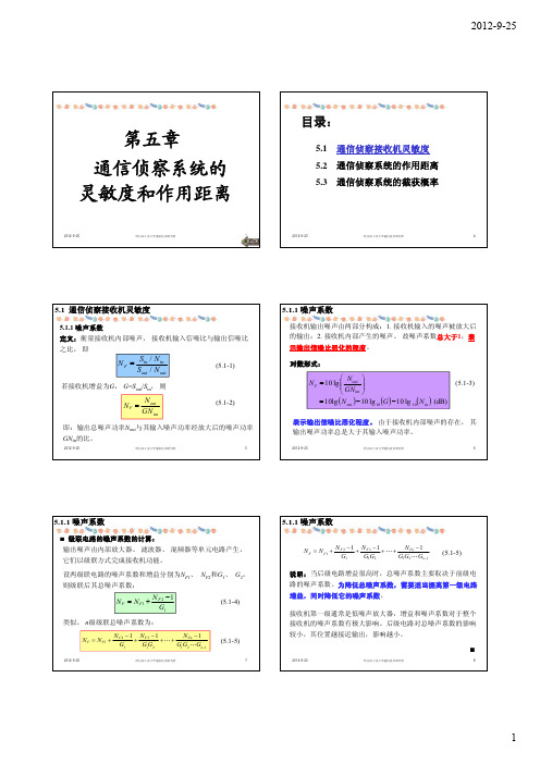 第5章 通信侦察系统的灵敏度和作用距离