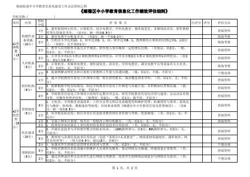顺德区中小学教育信息化工作绩效评估细则