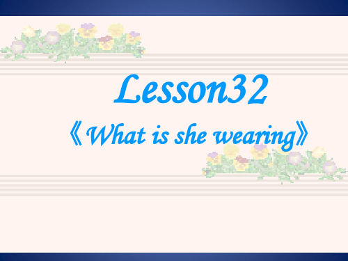 Unit 8《Seasons and Clothes》Lesson32 What is she wearing 课件3(49页)(北师大版七年级下)