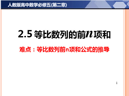 高中数学人教A版必修5第二章2.5 等比数列的前n项和课件(共11张PPT)